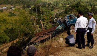 13 killed, 18 injured in car crash near Myanmar's capital