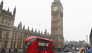 In pics: central London in snow