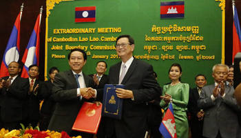 Cambodia, Laos vow to build borderline for peace