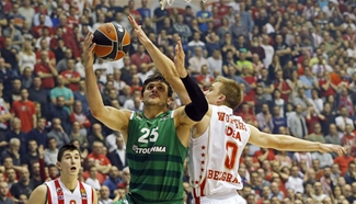 Crvena Zvezda beats Panathinaikos 72-66 at Euroleague basketball match
