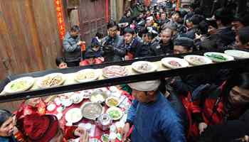 Delicious food enjoyed at Spring Festival