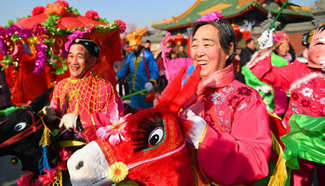 Temple fair celebrating Chinese Lunar New Year held in Hohhot