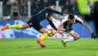 Juventus beats Inter Milan 1-0 in Serie A soccer match