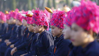 Shan ethnic girls celebrate Myanmar's 70th Union Day in Myanmar