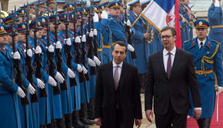 Serbian president, PM meets with visiting Austrian chancellor