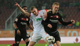 Leverkusen down Augsburg 3-1 in German Bundesliga