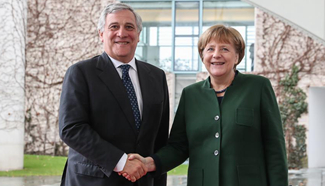 Merkel welcomes visiting President of European Parliament in Berlin
