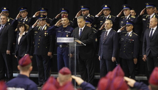 Initiation ceremony of 462 new police officers held in Budapest, Hungary
