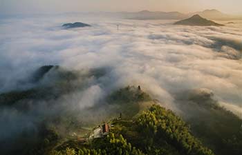 In pics: Mountain scenery in E China's Anhui