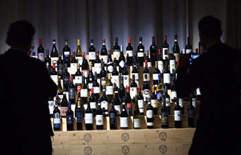 Wine auction held in Verona, Italy