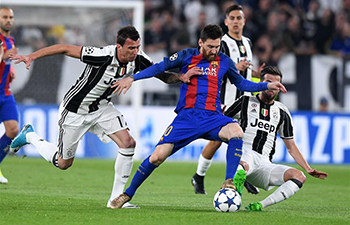 Juventus beats Barcelona 3-0 at UEFA Champions League