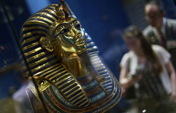 Golden mask of King Tutankhamun seen at museum in Cairo