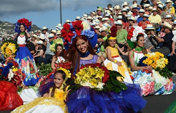 Grand parade of Flower Festival held in Funchal, Portugal