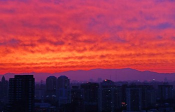 In pics: sunset glow in Beijing