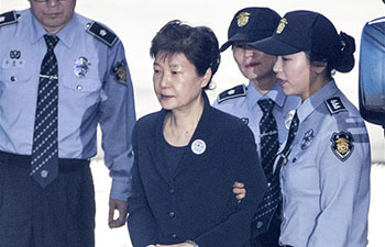 Ousted S.Korean president appears in court for 1st hearing
