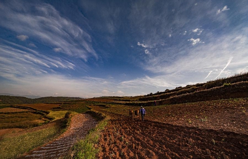 Scenery of Dongchuan Red Land in SW China's Yunnan