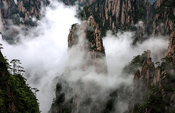 In pics: cloud-shrouded Huangshan Mountain