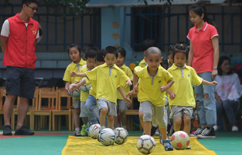 Football festival held at kindergarten in east China's Zhejiang