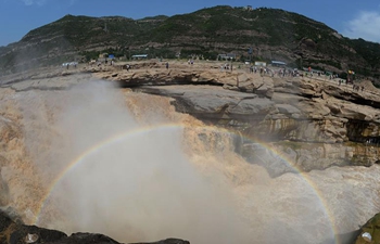 Amazing scenery of Hukou Waterfall of Yellow River