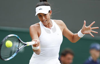 Muguruza beats Kuznetsova to advance at Wimbledon