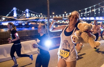 5th night run held in Moscow, Russia