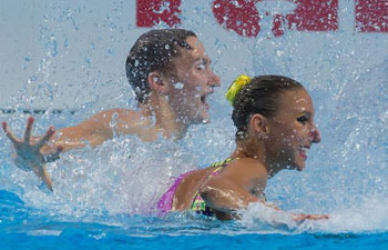 Russia wins gold medal of Synchronized Swimming Mixed Duet Free