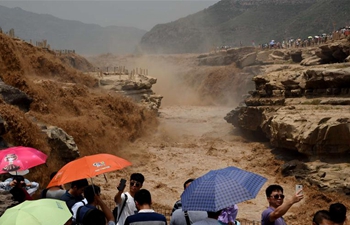 Hukou Waterfalls in N China enter summer flood period