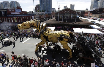 Giant creatures roam Ottawa streets to mark Canada's 150th birthday