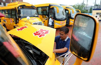 Safety check carried out on school buses in China's Hebei