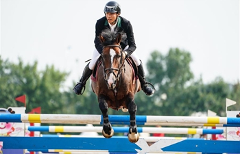 Guangdong wins National Games show jumping team competition of Equestrian