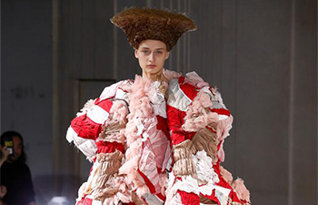 Creations of Comme des Garcons presented at fashion week in Paris