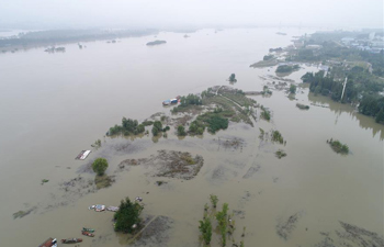 Rainfall causes flooding in central China's Hubei