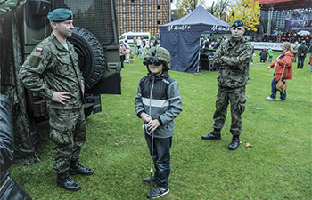 People visit NATO's training center in Poland on open day