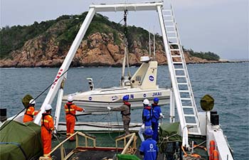 China uses unmanned boats for coastal geological survey