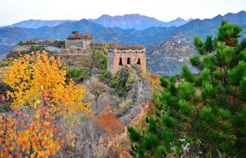 Autumn scenery of Yumuling Great Wall in north China