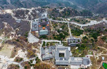 Bird's-eye view of Mount Taishan in E China