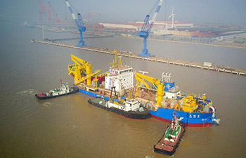 Asia's largest dredging vessel begins water tests