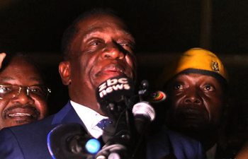 Zimbabwe's Mnangagwa makes first public appearance after being sacked