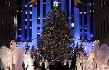 Christmas Tree Lighting Ceremony held in Rockefeller Center in New York
