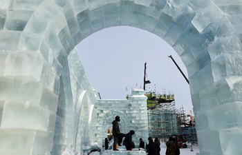 Ice-Snow World park under construction in Harbin