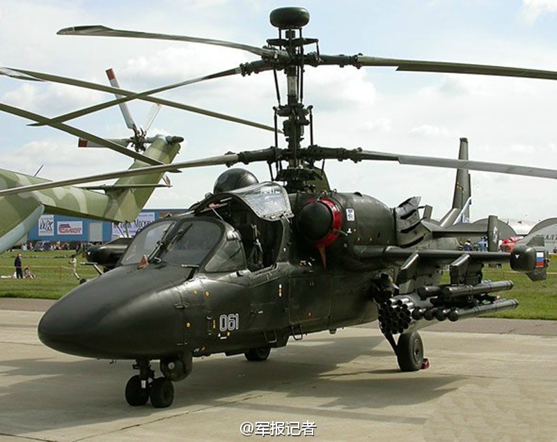 俄卡-52短吻鳄武装直升机首次出口