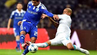 Dynamo Kiev beats Porto 2-0 at UEFA Champions League