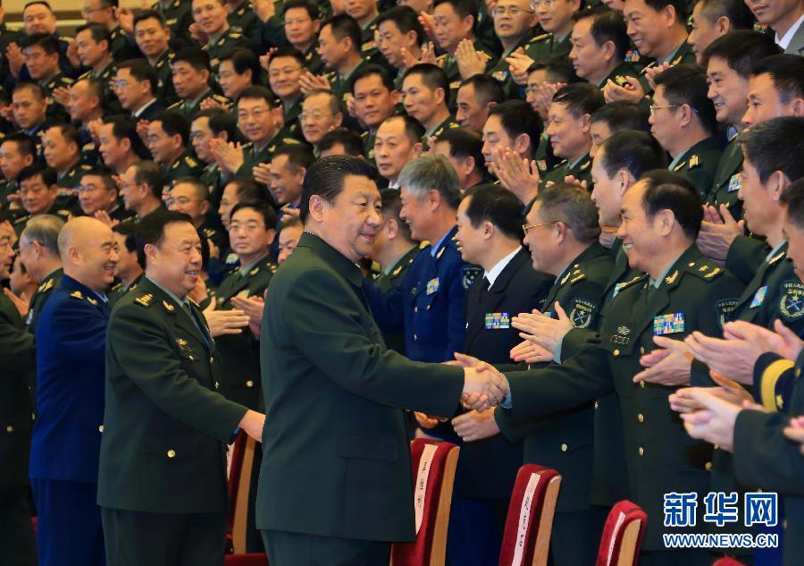 1月29日，中共中央總書記、國家主席、中央軍委主席習近平在北京接見全軍外事工作會議和第十六次武官工作會議代表。