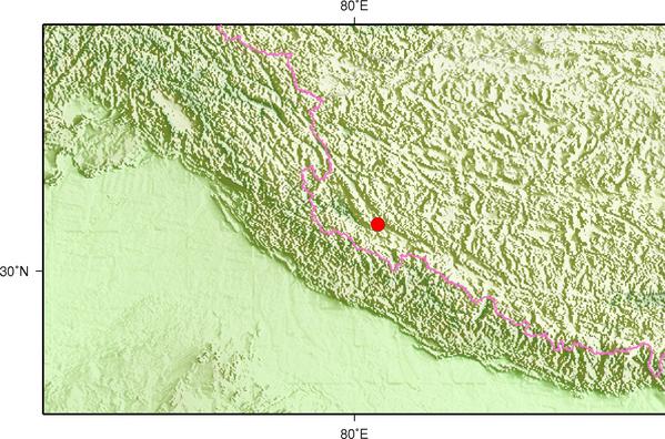 2月14日8时44分西藏自治区阿里地区噶尔县发生3.5级地震