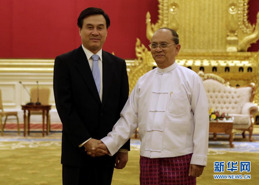 （XHDW）缅甸总统吴登盛会见杨晶