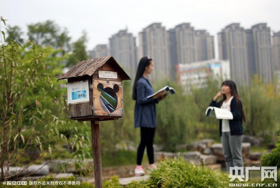 桂林医学院建20个鸟巢图书馆供学生使用