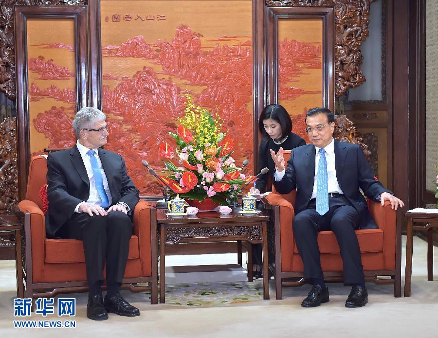 10月27日，国务院总理李克强在北京中南海紫光阁会见第70届联大主席吕克托夫特。 新华社记者 李涛 摄 