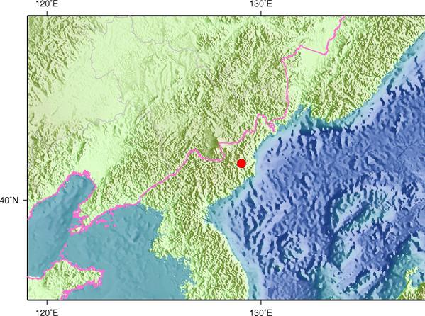 1月6日9时30分朝鲜（疑爆）发生4.9级地震