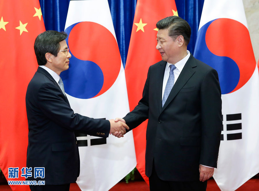 6月29日，国家主席习近平在北京人民大会堂会见韩国国务总理黄教安。 新华社记者 庞兴雷 摄