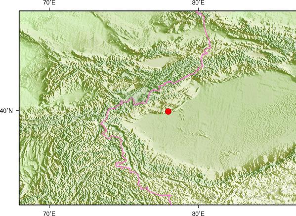 7月10日0时36分新疆喀什地区巴楚县发生4.3级